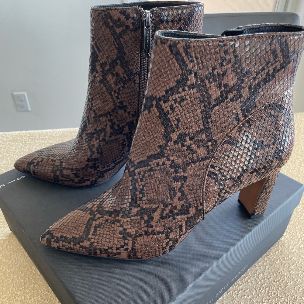 Brand New Steve Madden Snakeskin Booties in Original Box.